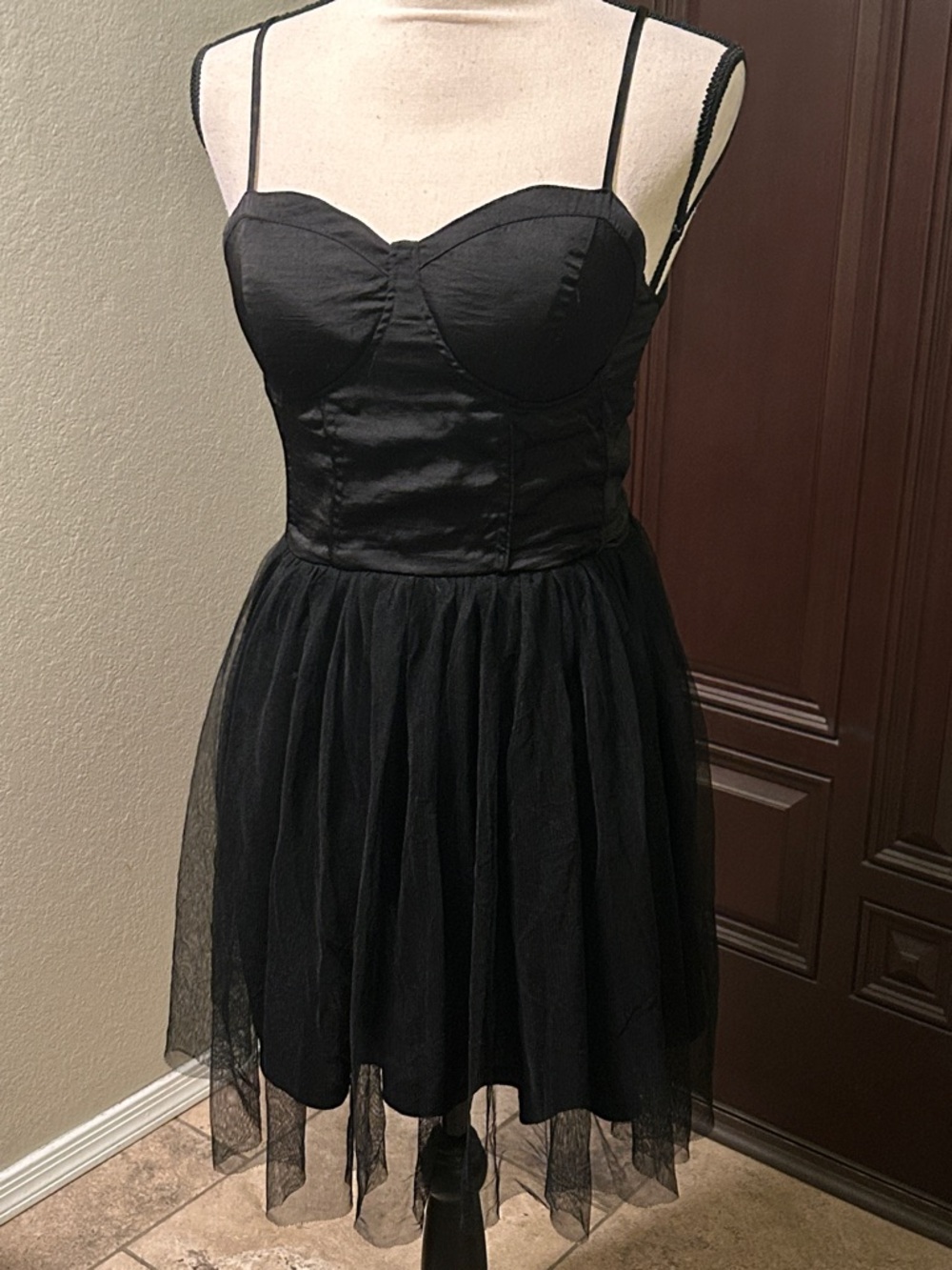 Band of Gypsies Black Bustier Tulle Mini Dress